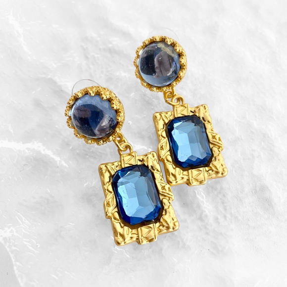 silverlià Vintage Retro Style Fashion Rhinestones Drop Holiday Earrings - Picture 4 of 4